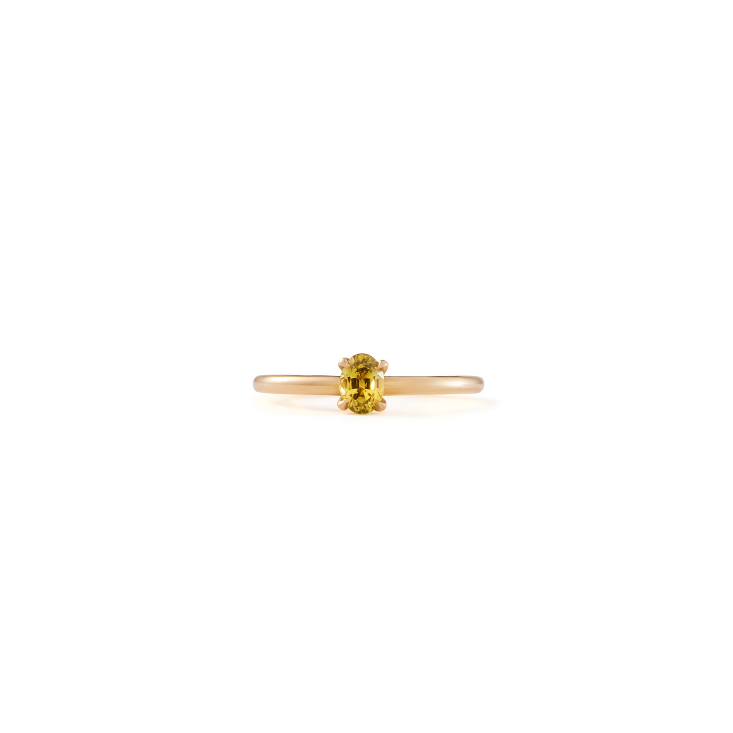 9ct Yellow Gold Yellow Sapphire Ring.