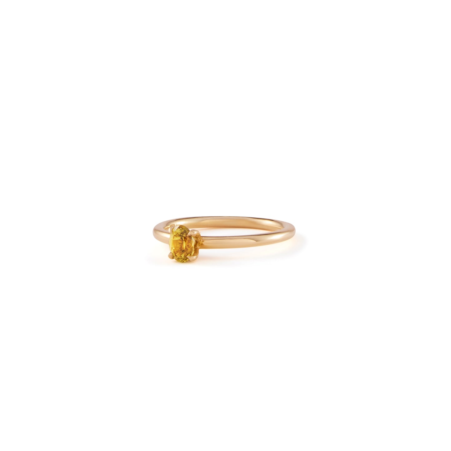 9ct Yellow Gold Yellow Sapphire Ring.