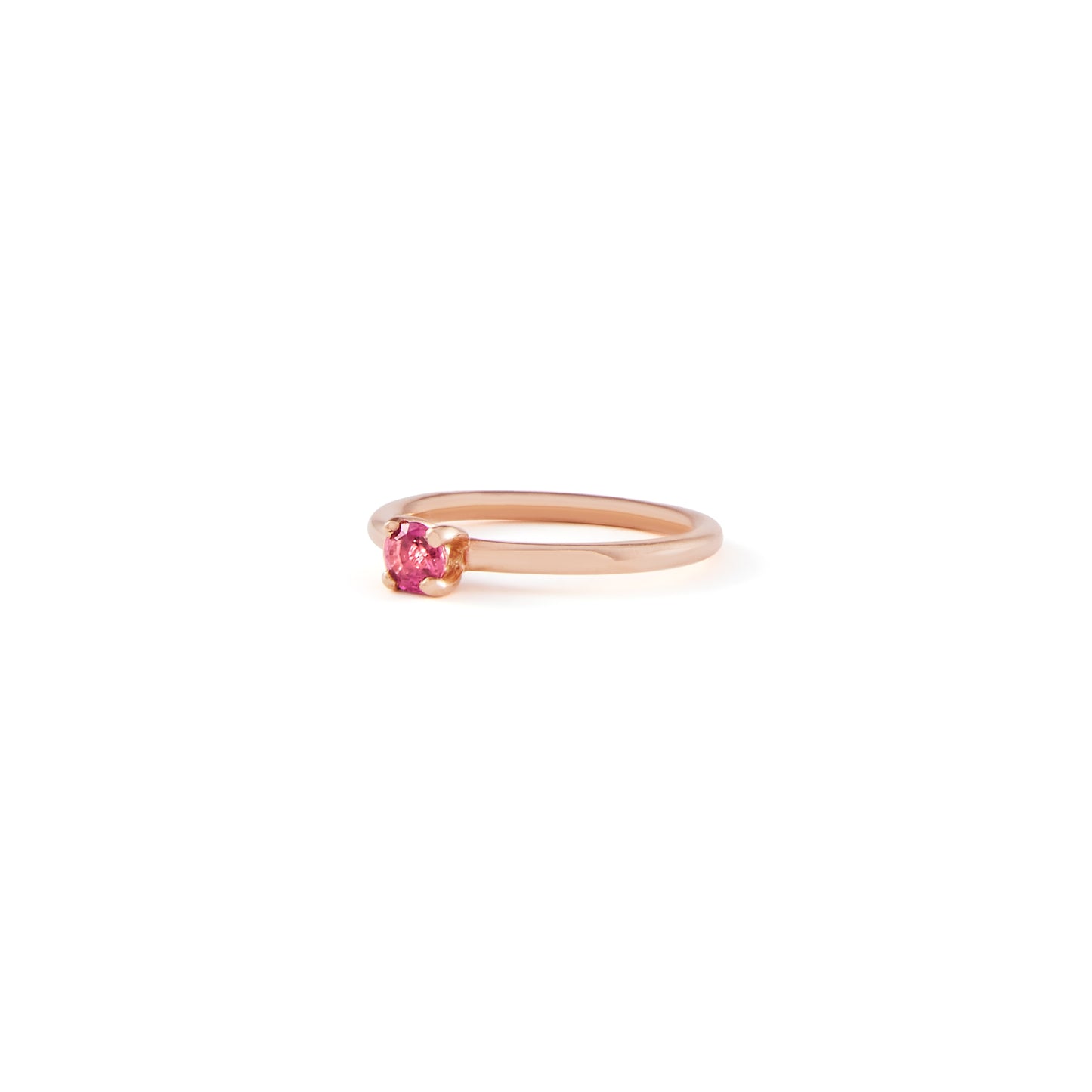 9ct Rose Gold Pink Sapphire Ring.